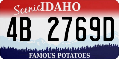 ID license plate 4B2769D