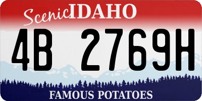 ID license plate 4B2769H