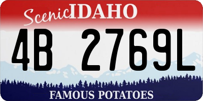 ID license plate 4B2769L
