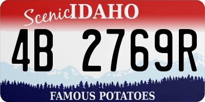 ID license plate 4B2769R