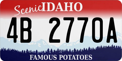 ID license plate 4B2770A