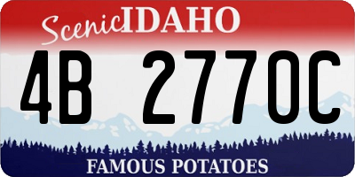 ID license plate 4B2770C