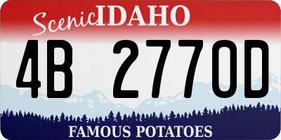 ID license plate 4B2770D