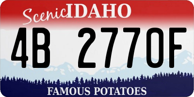 ID license plate 4B2770F
