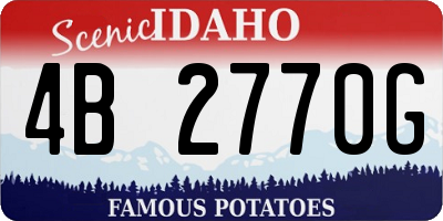 ID license plate 4B2770G