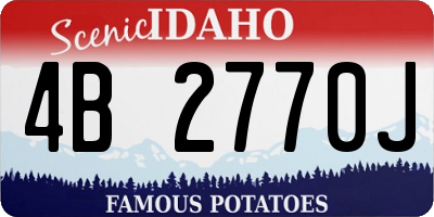 ID license plate 4B2770J