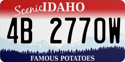 ID license plate 4B2770W