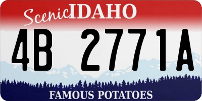 ID license plate 4B2771A