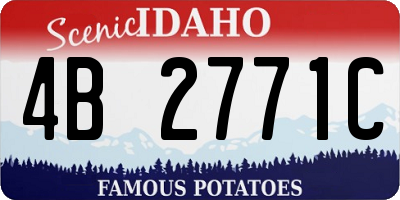 ID license plate 4B2771C