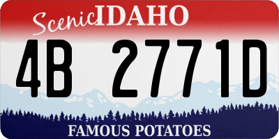 ID license plate 4B2771D