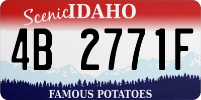 ID license plate 4B2771F