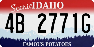 ID license plate 4B2771G