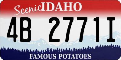 ID license plate 4B2771I