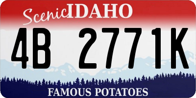 ID license plate 4B2771K