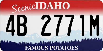 ID license plate 4B2771M