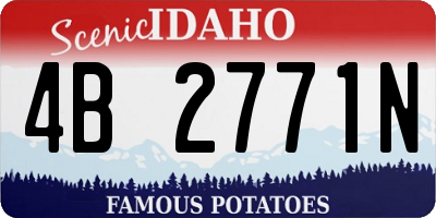 ID license plate 4B2771N