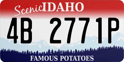 ID license plate 4B2771P