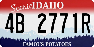 ID license plate 4B2771R