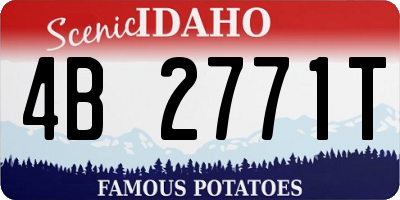 ID license plate 4B2771T