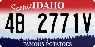 ID license plate 4B2771V