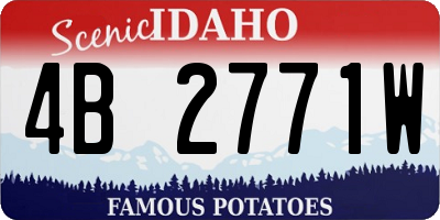 ID license plate 4B2771W