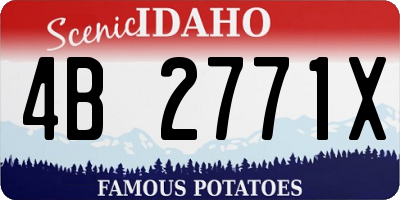 ID license plate 4B2771X