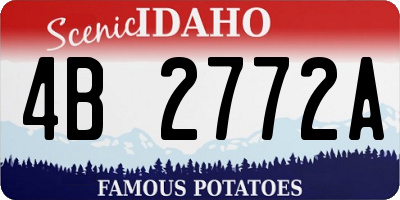 ID license plate 4B2772A