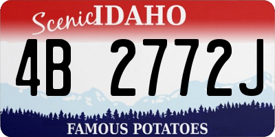 ID license plate 4B2772J