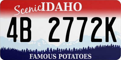 ID license plate 4B2772K
