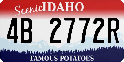 ID license plate 4B2772R