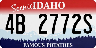 ID license plate 4B2772S