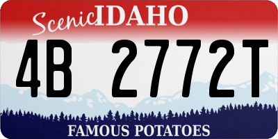 ID license plate 4B2772T
