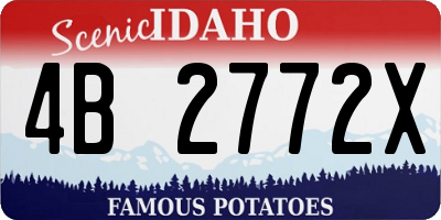 ID license plate 4B2772X