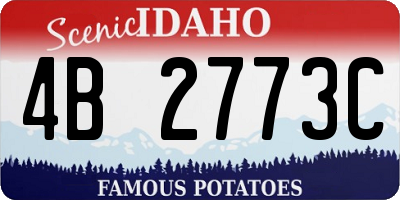 ID license plate 4B2773C