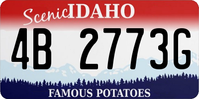 ID license plate 4B2773G