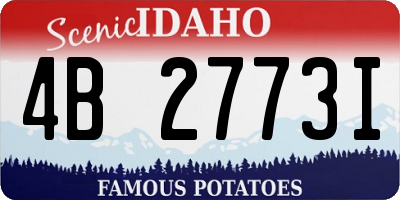 ID license plate 4B2773I