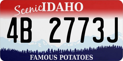 ID license plate 4B2773J