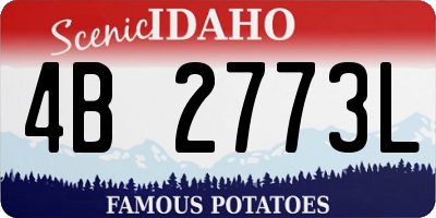 ID license plate 4B2773L