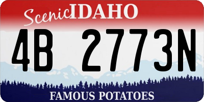 ID license plate 4B2773N