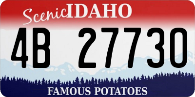 ID license plate 4B2773O
