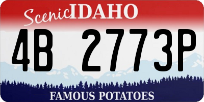 ID license plate 4B2773P