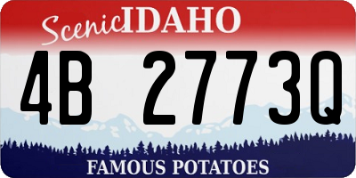 ID license plate 4B2773Q