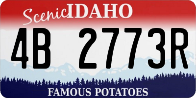 ID license plate 4B2773R