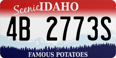 ID license plate 4B2773S