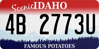 ID license plate 4B2773U