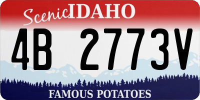 ID license plate 4B2773V