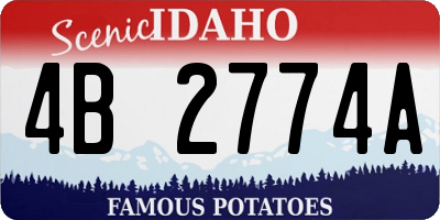 ID license plate 4B2774A