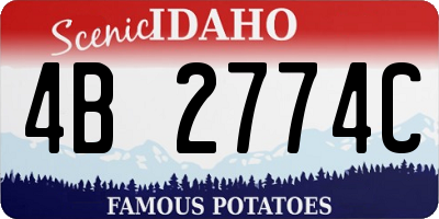 ID license plate 4B2774C