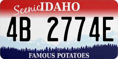 ID license plate 4B2774E