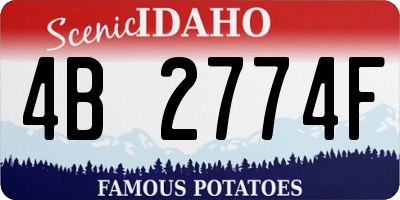 ID license plate 4B2774F